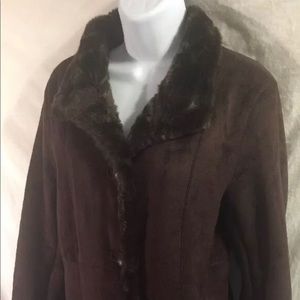 calvin klein suede coat